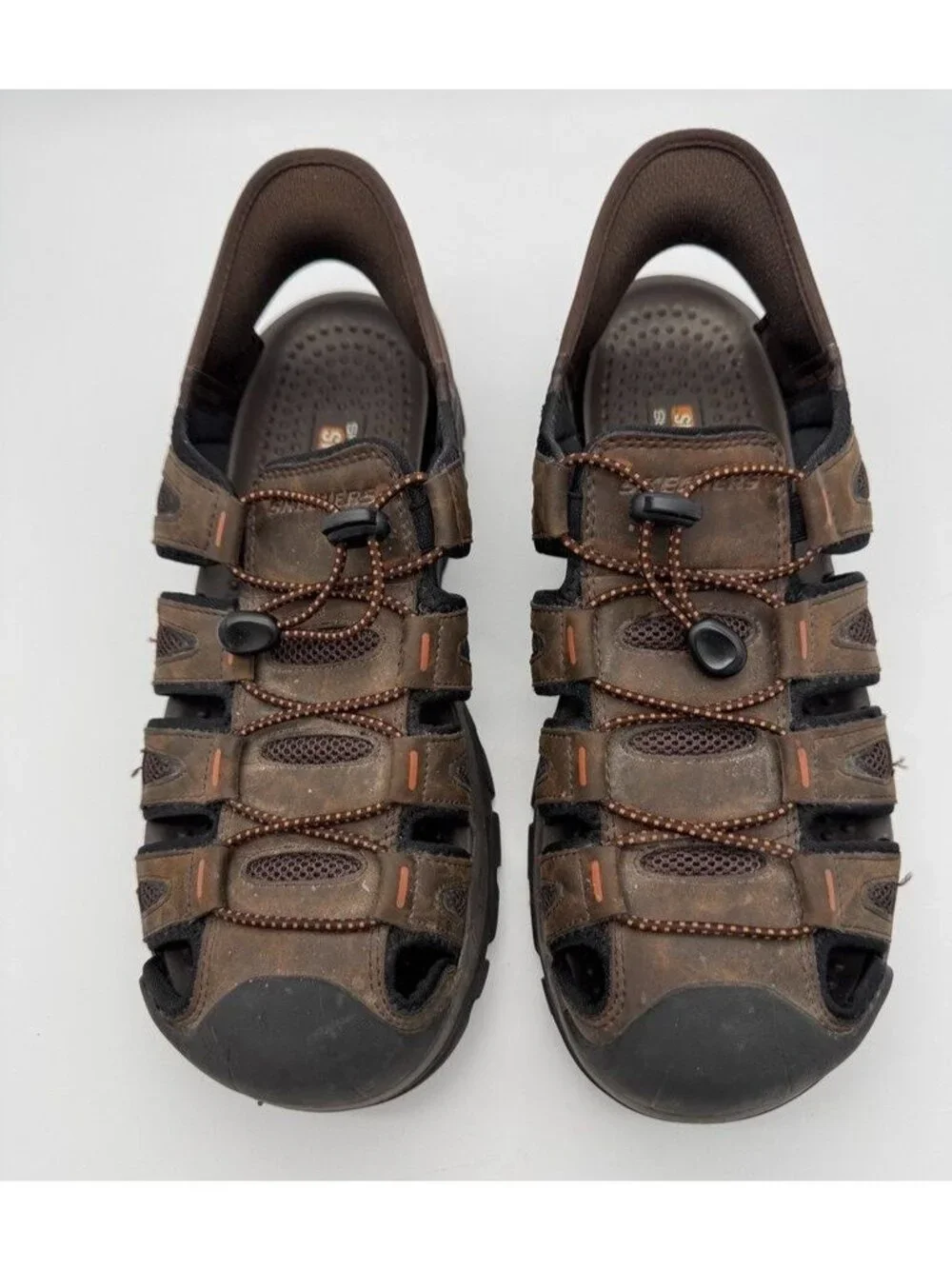 Skechers Slip Ins RF Tresmen Norvick Fisherman Sandals Brown 205187 Mens Size 11